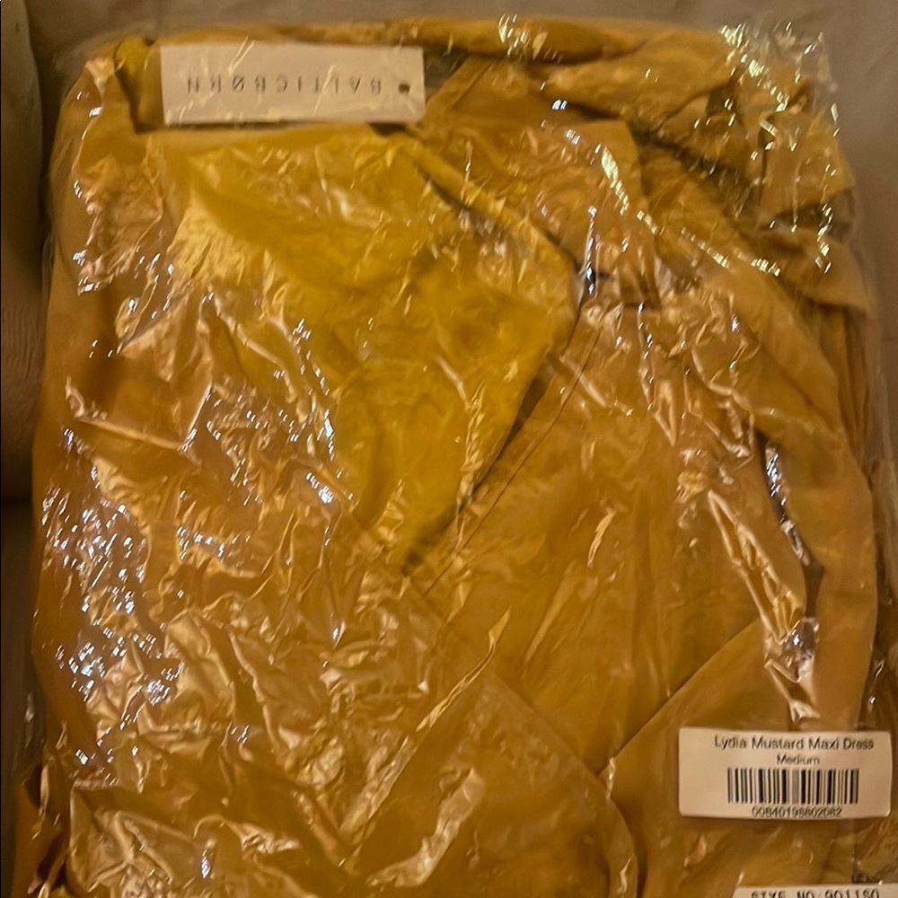 Lydia Mustard Maxi Dress - Medium